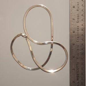 Sterling Silver Herringbone Necklace 24"
